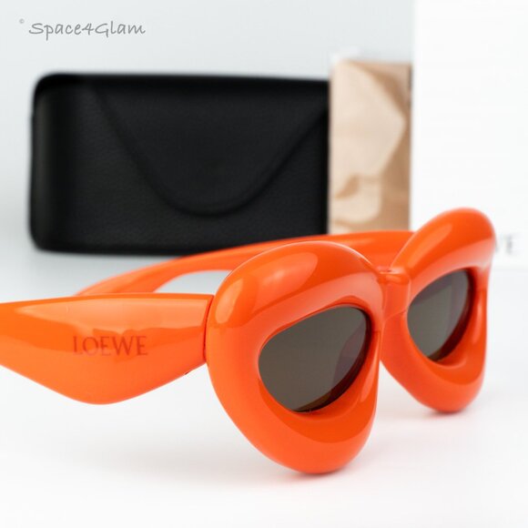 Loewe Women Sunglasses Orange Brown Cat Eye LW40097I INFLATED 42E NEW AUTHENTIC main image 8